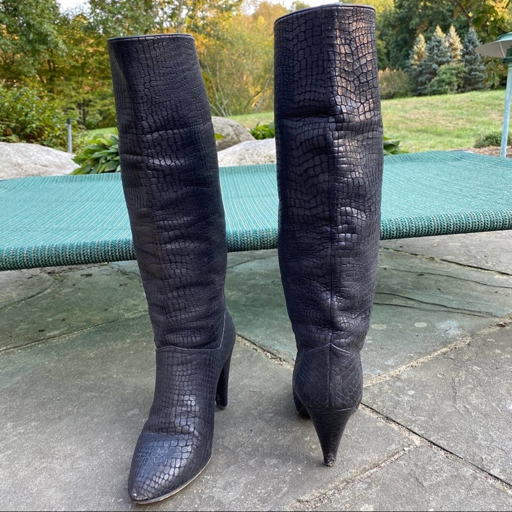 Adriano Fosi Tall Boots Made In Italy Size 8 View 4